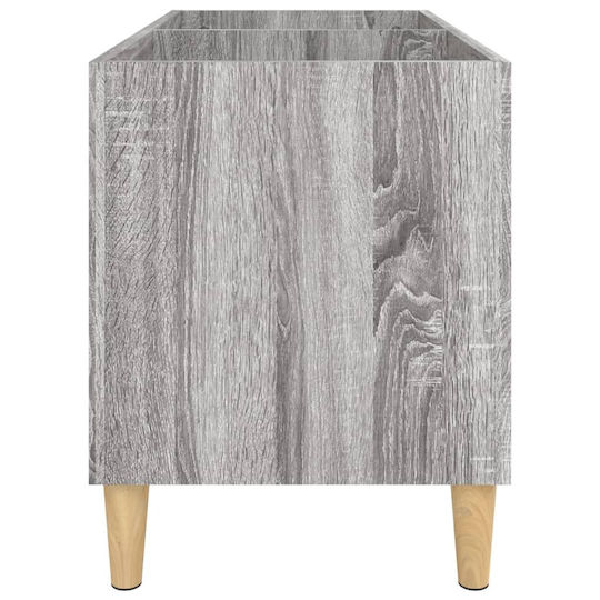vidaXL Мебел за Hi-Fi Сив 38x74.5x48см