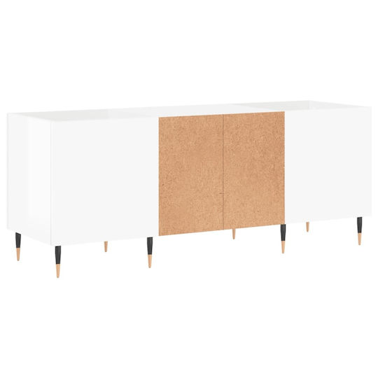 vidaXL Glossy Hi-Fi Furniture White 38x121x48cm