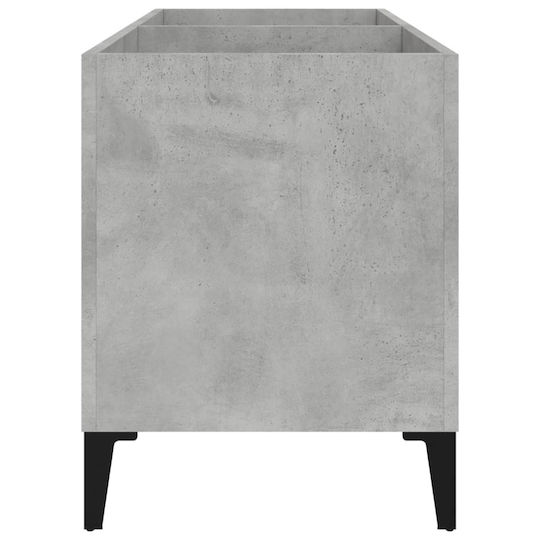 vidaXL Έπιπλο Δίσκων από Σκυρόδεμα Hi-Fi Furniture Grey with Black Feet 74.5x48x38cm