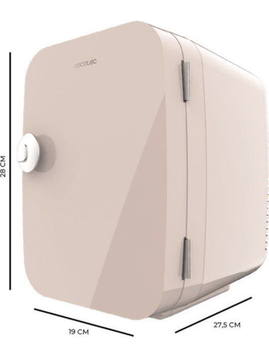 Cecotec Rio Ψυγείο Καλλυντικών 4lt με Ράφι & Λειτουργία Θέρμανσης Μπεζ