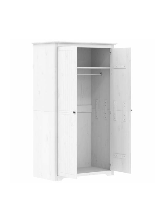Двойна врата Гардероб Бял 101x52x176.5см