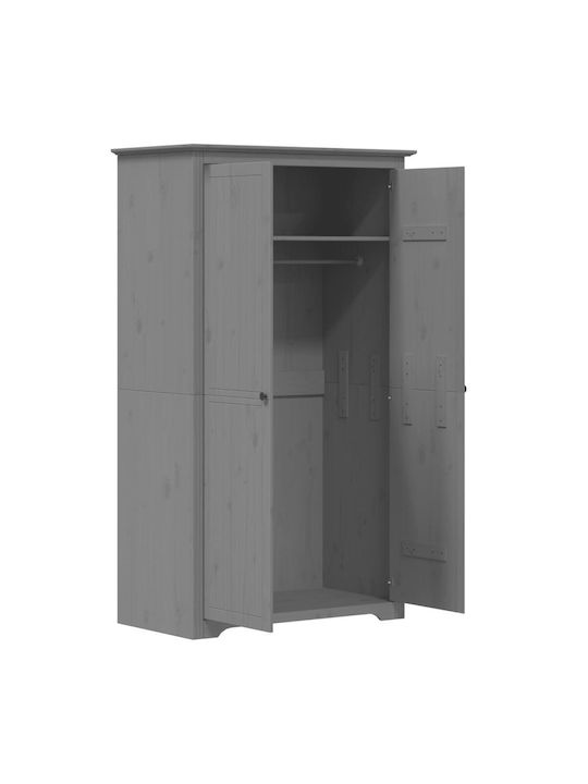 Двойна врата Гардероб Сив 101x52x176.5см