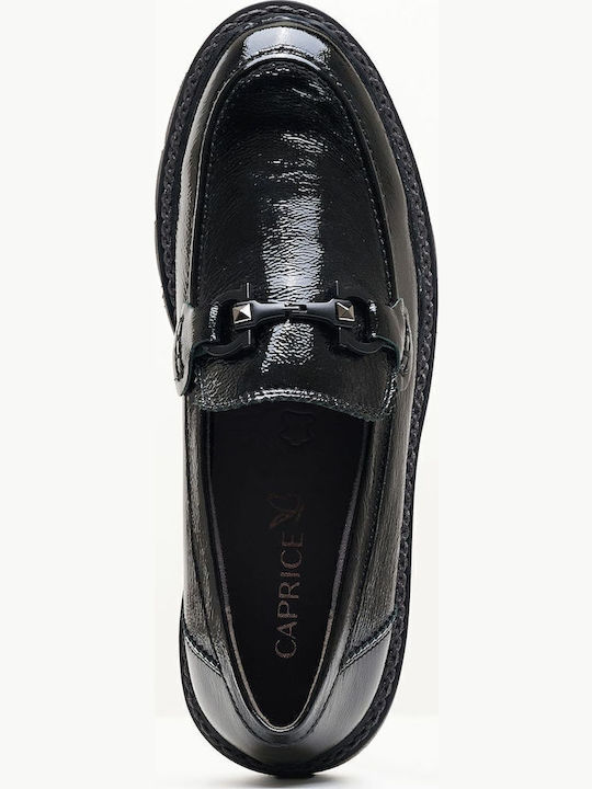 Leather Women's Moccasins in Black Color