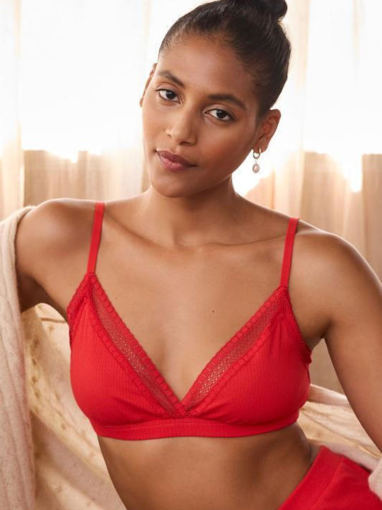 Sloggi Go Ribbed Roșu Bralette pentru femei