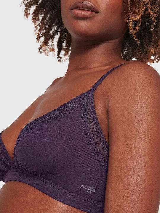 Sloggi Go Ribbed Lila Damen Bralette-BH