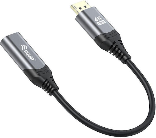 Equip Cable DisplayPort male - HDMI female 0.15m Gray (133445)