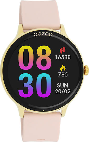 Oozoo Q00131 45mm Smartwatch with Heart Rate Monitor (Rose Gold)