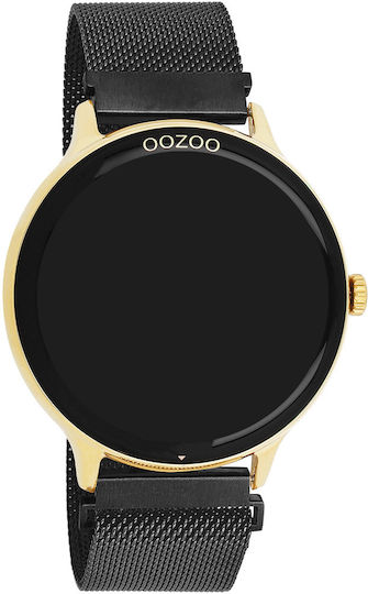 Oozoo Q00137 45mm Smartwatch με Παλμογράφο (Μαύρο)