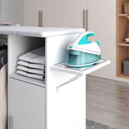 HomCom Σιδερώστρα για Σίδερο Ατμού Λευκό 107x42.5x99cm