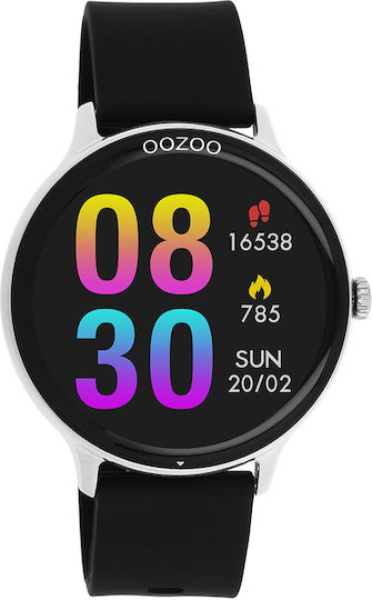 Oozoo Q00130 45mm Smartwatch mit Pulsmesser (Schwarz)