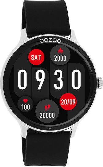 Oozoo Q00130 45mm Smartwatch mit Pulsmesser (Schwarz)