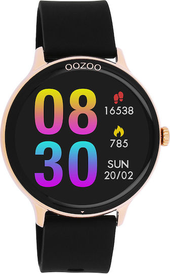 Oozoo Q00133 45mm Smartwatch mit Pulsmesser (Schwarz)