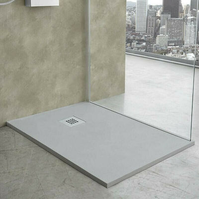 Karag Rectangular Artificial Stone Shower Cemento Pietra 72x90x2.5см