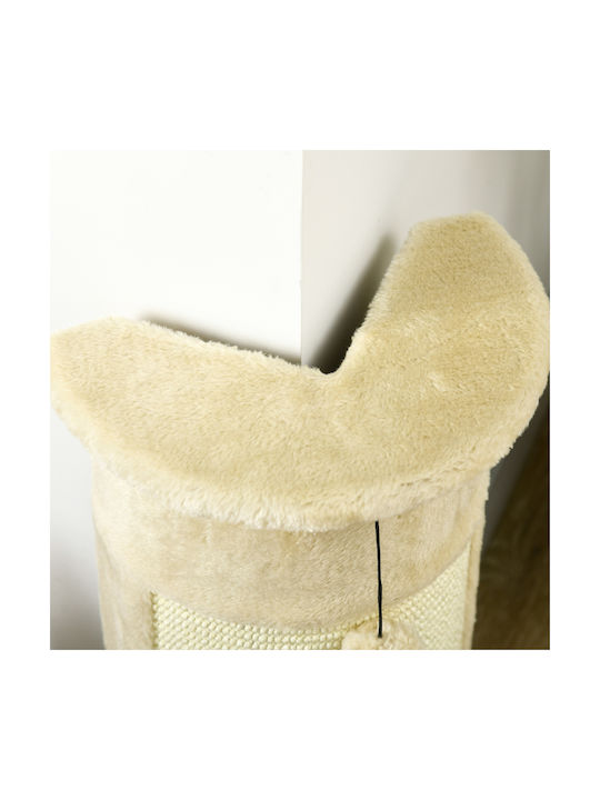 Pawhut Tree Cats Scratching Post Beige 34x25.5x58cm
