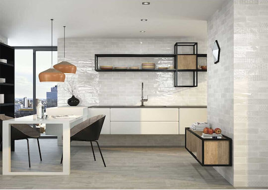 Cifre Group Πλακάκι Τοίχου Εσωτερικού Χώρου από Γρανίτη Ματ 30x7.5cm Λευκό