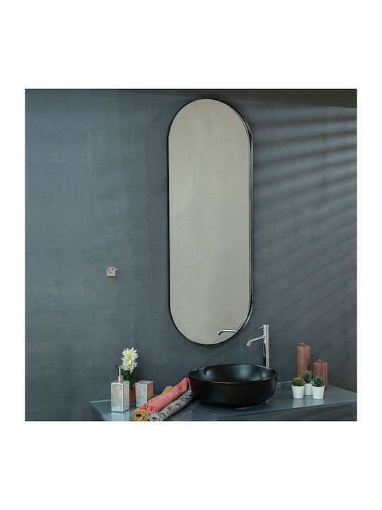 Oval Oglindă de Baie 45x125cm Portocaliu
