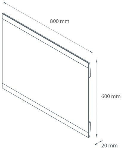 Ebir Iluminacion Ορθογώνιος Καθρέπτης Μπάνιου Led Αφής 80x60cm