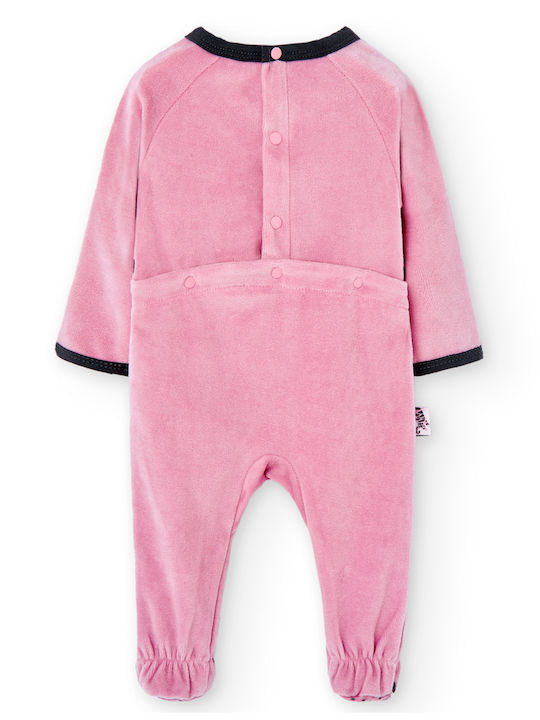 Boboli Set Baby Strampler Samt Rosa