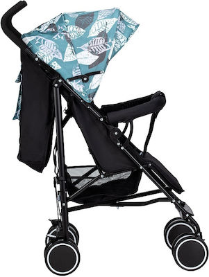 FreeOn Simple Regenschirm Kinderwagen Geeignet ab 6+ Monaten Green & Blue Leaves 6.4kg