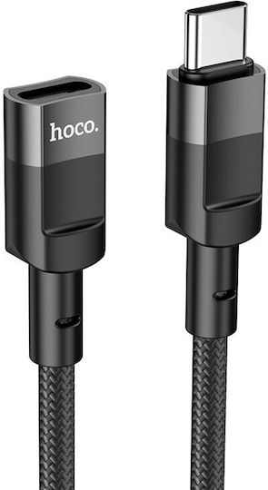 Hoco U107 USB 2.0 Cable USB-C Male - USB-C Female Black 1.2m HC-U107TTBK