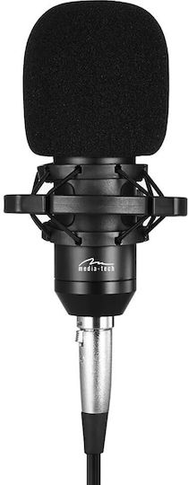 Media-Tech MT397S Set Condenser Microphone XLR / USB Desktop, Shock Mounted for Studio