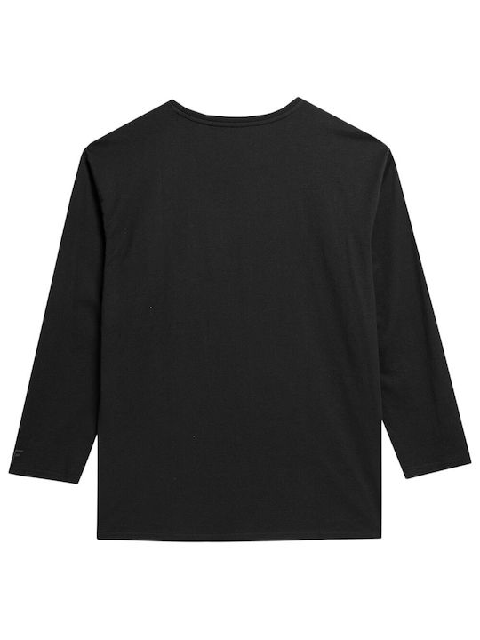 4F Men's Long Sleeve Blouse Black