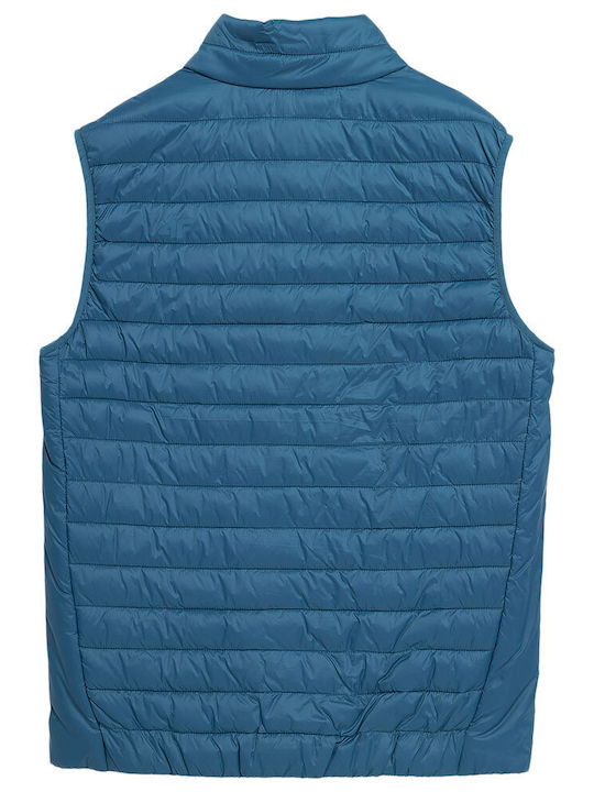 4F Ärmellos Herren Jacke Puffer Blau