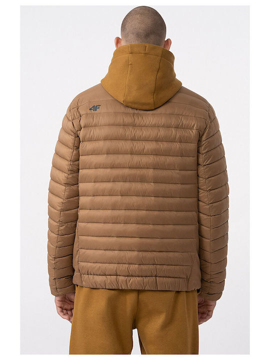 4F Men's Winter Puffer Jacket Brown