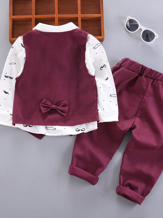 TakTakBaby Set Magazin online de iarnă 2buc Burgundy