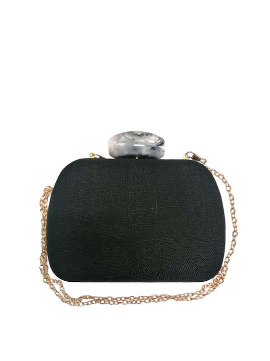 Chic Λινό Τσαντάκι Damen Tasche Hand Schwarz