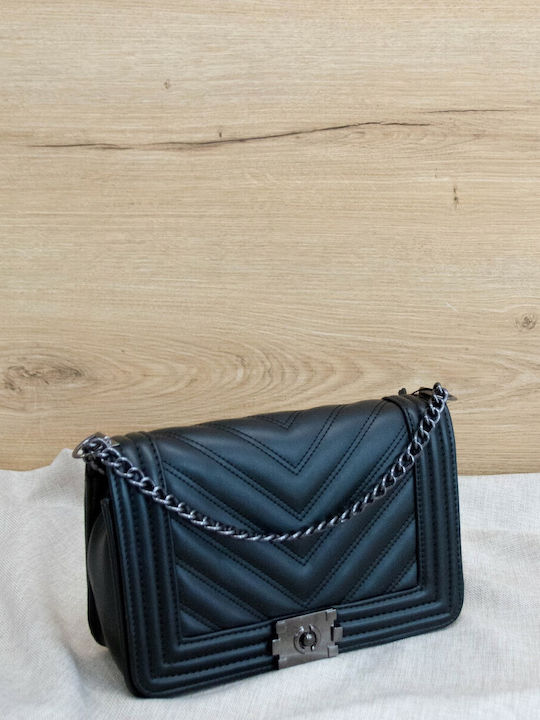 Huxley & Grace Αλυσίδα Damen Tasche Schulter Schwarz