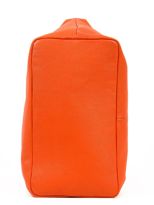 Leder Damentasche Handtasche Orange