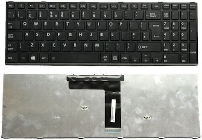 Πληκτρολόγιο για Toshiba Satellite C50-A/C50D-A/C50T-A/C55-A Αγγλικά (US) Μαύρο