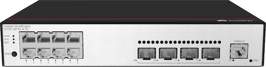 Huawei S5735-L8T4S-A-V2 Managed L2 Switch με 8 Θύρες Gigabit (1Gbps) Ethernet και 4 SFP Θύρες