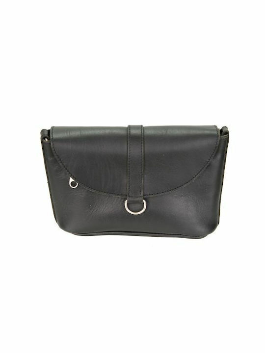 Kouros By Kouros-δερμάτινη Leder Damen Tasche Crossbody Schwarz