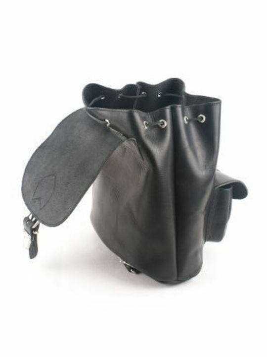 -leather Leather Women's Bag Backpack Black