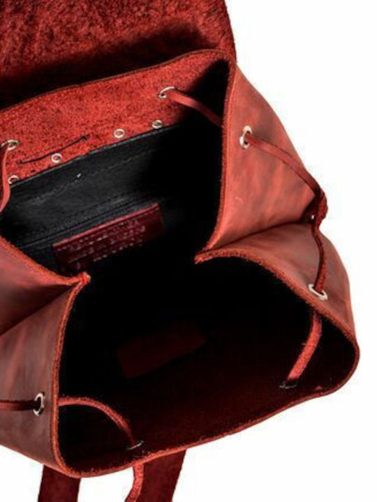 -leather Leather Women's Bag Backpack Burgundy