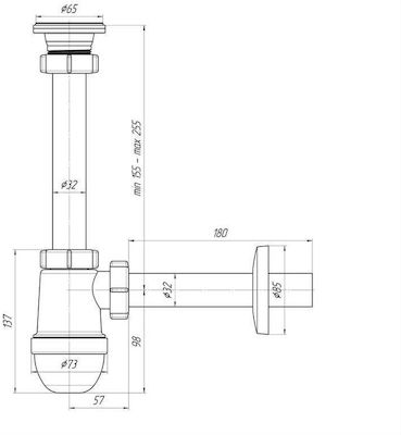 Aniplast Plastic Siphon Sink