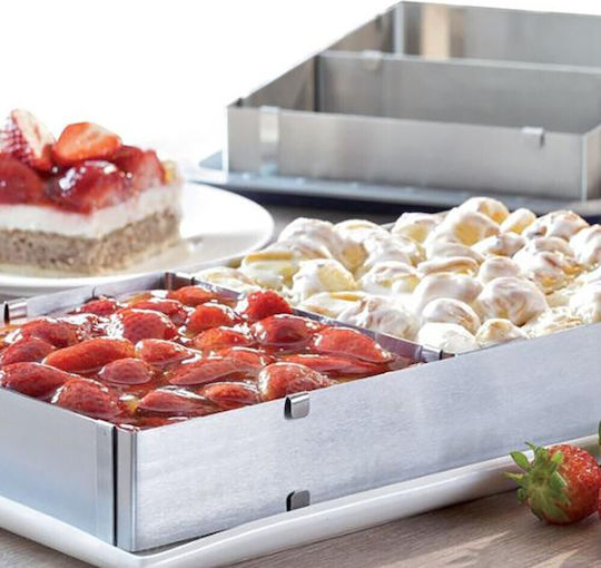 Adjustable Metallic Rectangular-Shaped Cake Ring