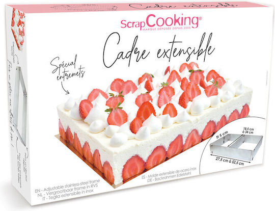 Scrap Cooking Inel pentru tort Patrat Oțel inoxidabil