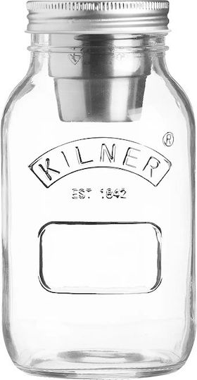 KIlner Βάζο Γενικής Χρήσης με Καπάκι Γυάλινο Διάφανο 1000ml
