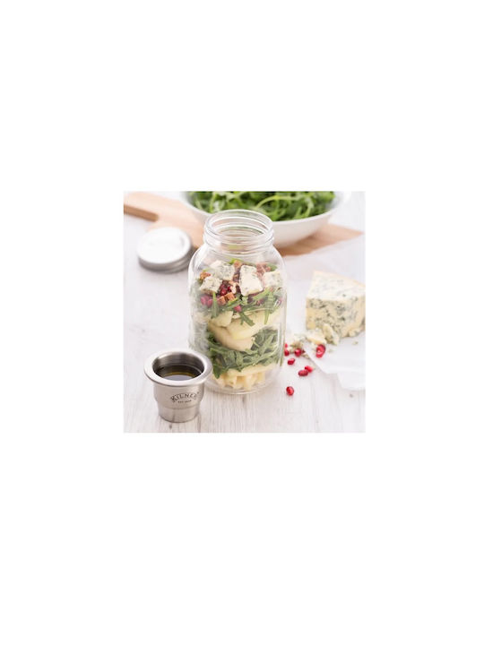KIlner Βάζο Γενικής Χρήσης με Καπάκι Γυάλινο Διάφανο 1000ml