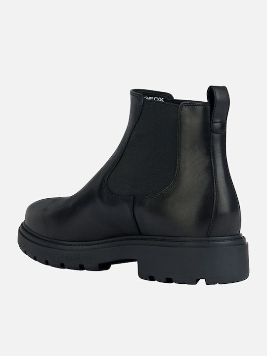 Spherica Leder Chelsea Herrenstiefel Schwarz
