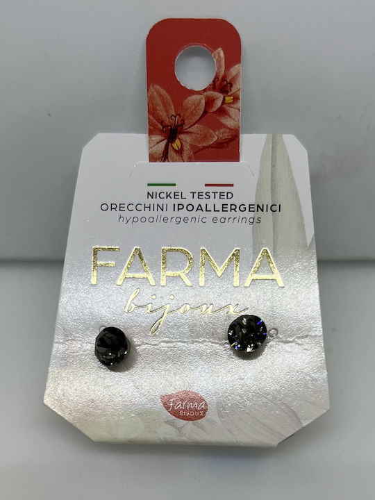 Farma Bijoux 1 Υποαλλεργικά Καρφωτά με Πέτρες από Ασήμι