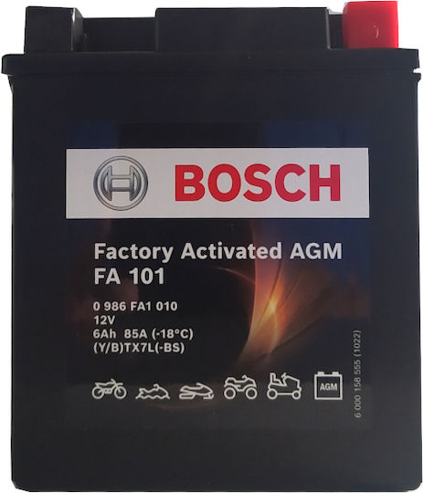 Bosch Мотоциклетна батерия YTX7L-BS 85Спецификация с капацитет 6Ах