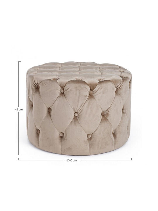 Πουφ Hocker Beige 60x60x42cm