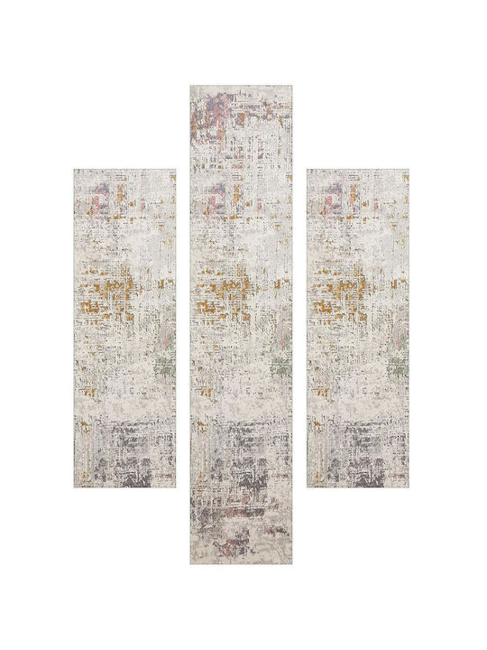 Decostar Oblong Des-s 1783-110 Σετ Μοντέρνα Χαλιά Κρεβατοκάμαρας Γκρι DE172178 3τμχ