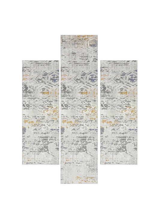 Decostar Gen Des-s 1782-111 Σετ Μοντέρνα Χαλιά Κρεβατοκάμαρας Γκρι DE172173 3τμχ