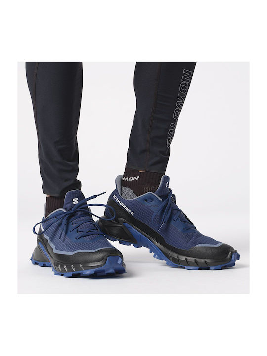 Alphacross 5 Sport Shoes Trail Running Blue Waterproof with Gore-Tex Membrane