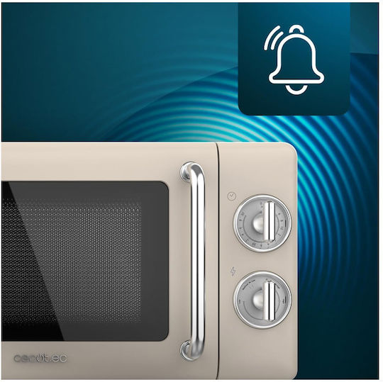 Cecotec ProClean 3010 Retro Φούρνος Μικροκυμάτων 20lt Μπεζ